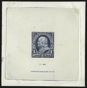 Sale 1011, Lot 348, Essays and Proofs - 1894 thru Washington Franklin Issues