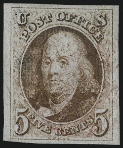 Sale 1011, Lot 377, 5c-10c 1847 Issue (Scott 1-2)