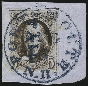 Sale 1011, Lot 380, 5c-10c 1847 Issue (Scott 1-2)