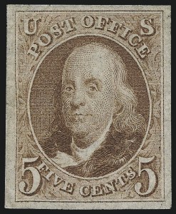 Sale 1011, Lot 388, 1875 Reproduction of 1847 Issue (Scott 3-4)