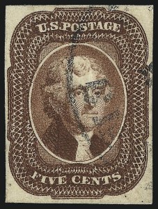 Sale 1011, Lot 403, 1c-12c 1851-56 Issue (Scott 6-17)