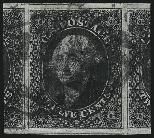 Sale 1011, Lot 407, 1c-12c 1851-56 Issue (Scott 6-17)