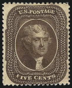 Sale 1011, Lot 424, 1c-5c 1857-60 Issue (Scott 18-30A)