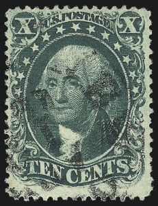 Sale 1011, Lot 426, 10c-90c 1857-60 Issue, 1c 1875 Reprint (Scott 31-40)