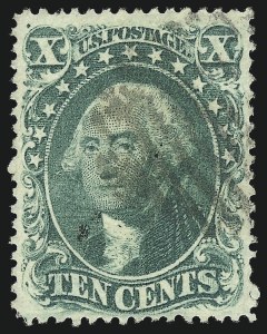 Sale 1011, Lot 430, 10c-90c 1857-60 Issue, 1c 1875 Reprint (Scott 31-40)
