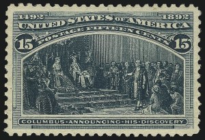 Sale 1011, Lot 592, 1893 Columbian Issue (Scott 230-245)