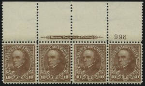 Sale 1011, Lot 643, 1895 Watermarked Bureau Issue (Scott 267c-283)
