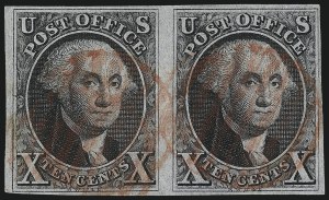 Sale 1014, Lot 1021, 5c-10c 1847 Issue (Scott 1-2)