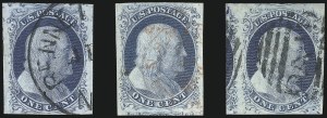 Sale 1014, Lot 1044, 1c-3c 1851-56 Issue (Scott 5A-11A)