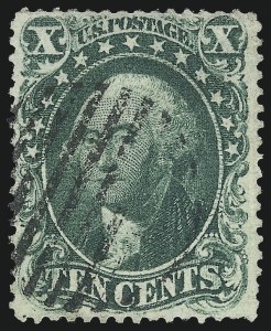 Sale 1014, Lot 1105, 10c-90c 1857-60 Issue (Scott 31-39)