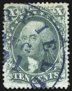 Sale 1014, Lot 1109, 10c-90c 1857-60 Issue (Scott 31-39)