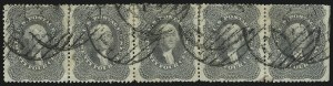 Sale 1014, Lot 1121, 10c-90c 1857-60 Issue (Scott 31-39)