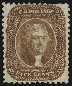 Sale 1014, Lot 1145, 1c-90 1875 Reprint of 1857 Issue (Scott 40-47)