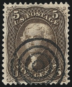 Sale 1014, Lot 1249, 1867-68 Grilled Issue (Scott 92-101)