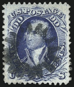 Sale 1014, Lot 1262, 1867-68 Grilled Issue (Scott 92-101)