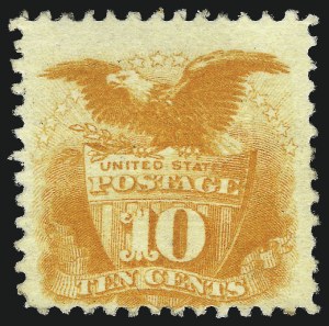 Sale 1014, Lot 1298, 1c-15c 1869 Pictorial Issue (Scott 112-119), 10c Yellow (116) Sale 1014, Lot 1298, 1c-15c 1869 Pictorial Issue (Scott 112-119)