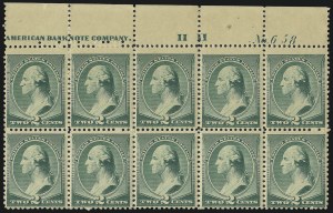 Sale 1014, Lot 1437, 1875-87 Continental and American Bank Note Co. Issues (Scott 175-218)