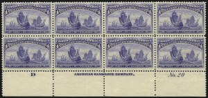 Sale 1014, Lot 1481, 1c-4c 1893 Columbian Issue (Scott 230-233)