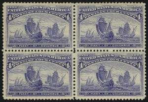 Sale 1014, Lot 1483, 1c-4c 1893 Columbian Issue (Scott 230-233)