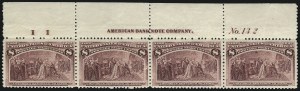 Sale 1014, Lot 1494, 5c-15c 1893 Columbian Issue (Scott 234-238)