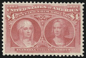 Sale 1014, Lot 1554, $4.00-$5.00 1893 Columbian Issue (Scott 244-245)