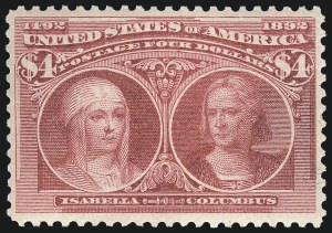 Sale 1014, Lot 1555, $4.00-$5.00 1893 Columbian Issue (Scott 244-245)