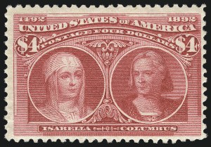 Sale 1014, Lot 1556, $4.00-$5.00 1893 Columbian Issue (Scott 244-245)