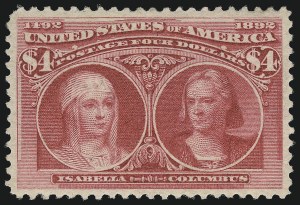 Sale 1014, Lot 1558, $4.00-$5.00 1893 Columbian Issue (Scott 244-245)