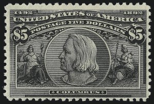 Sale 1014, Lot 1563, $4.00-$5.00 1893 Columbian Issue (Scott 244-245)