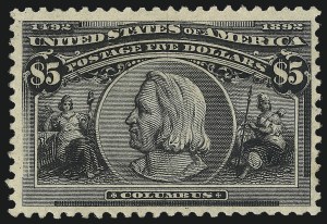 Sale 1014, Lot 1565, $4.00-$5.00 1893 Columbian Issue (Scott 244-245)