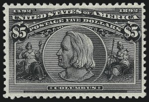 Sale 1014, Lot 1570, $4.00-$5.00 1893 Columbian Issue (Scott 244-245)