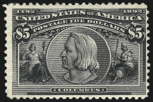 Sale 1014, Lot 1572, $4.00-$5.00 1893 Columbian Issue (Scott 244-245)