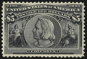 Sale 1014, Lot 1573, $4.00-$5.00 1893 Columbian Issue (Scott 244-245)
