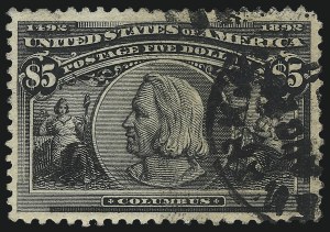 Sale 1014, Lot 1574, $4.00-$5.00 1893 Columbian Issue (Scott 244-245)