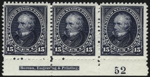 Sale 1014, Lot 1589, 1894 Unwatermarked Bureau Issue (Scott 247-263)