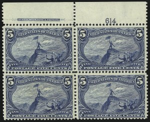 Sale 1014, Lot 1640, 1c-50c 1898 Trans-Mississippi Issue (Scott 285-291)