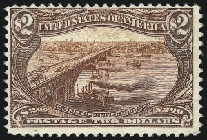 Sale 1014, Lot 1672, $1.00-$2.00 1898 Trans-Mississippi Issue (Scott 292-293)