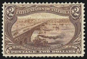 Sale 1014, Lot 1673, $1.00-$2.00 1898 Trans-Mississippi Issue (Scott 292-293)