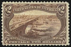 Sale 1014, Lot 1675, $1.00-$2.00 1898 Trans-Mississippi Issue (Scott 292-293)