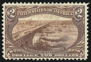 Sale 1014, Lot 1677, $1.00-$2.00 1898 Trans-Mississippi Issue (Scott 292-293)