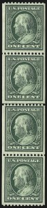 Sale 1014, Lot 1784, 1908-10 Washington-Franklin Issue Coils (Scott 348-356)