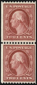 Sale 1014, Lot 1785, 1908-10 Washington-Franklin Issue Coils (Scott 348-356)
