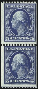 Sale 1014, Lot 1789, 1908-10 Washington-Franklin Issue Coils (Scott 348-356)