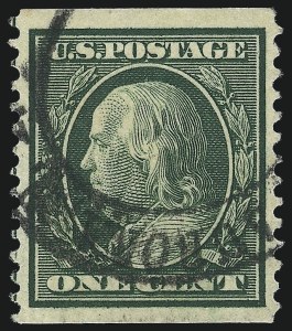 Sale Number 1014, Lot Number 1792, 1908-10 Washington-Franklin Issue Coils (Scott 348-356)