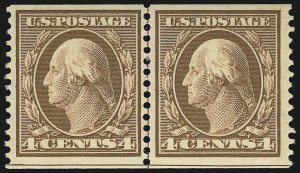 Sale 1014, Lot 1796, 1908-10 Washington-Franklin Issue Coils (Scott 348-356)