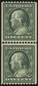 Sale 1014, Lot 1837, 1910-11 Washington-Franklin Issues (Scott 376-396)