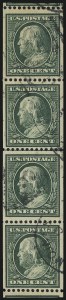 Sale 1014, Lot 1838, 1910-11 Washington-Franklin Issues (Scott 376-396)