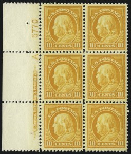 Sale 1014, Lot 1895, 1912-15 Washington-Franklin Issues (Scott 406-440)