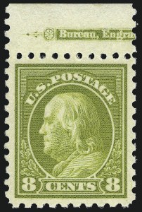 Sale 1014, Lot 1907, 1912-15 Washington-Franklin Issues (Scott 406-440)
