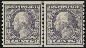Sale 1014, Lot 1943, 1914-15 Washington-Franklin Issues (Scott 443-461)